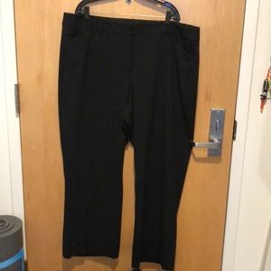 Black straight leg dress pant